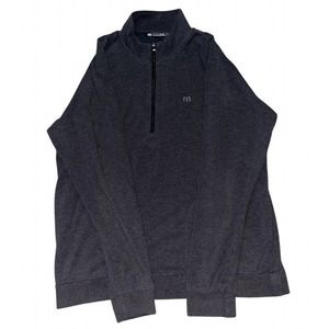 Travis Matthew Men's Jacket Adult Gray Large Zachary Quarter Zip Golf Pullover